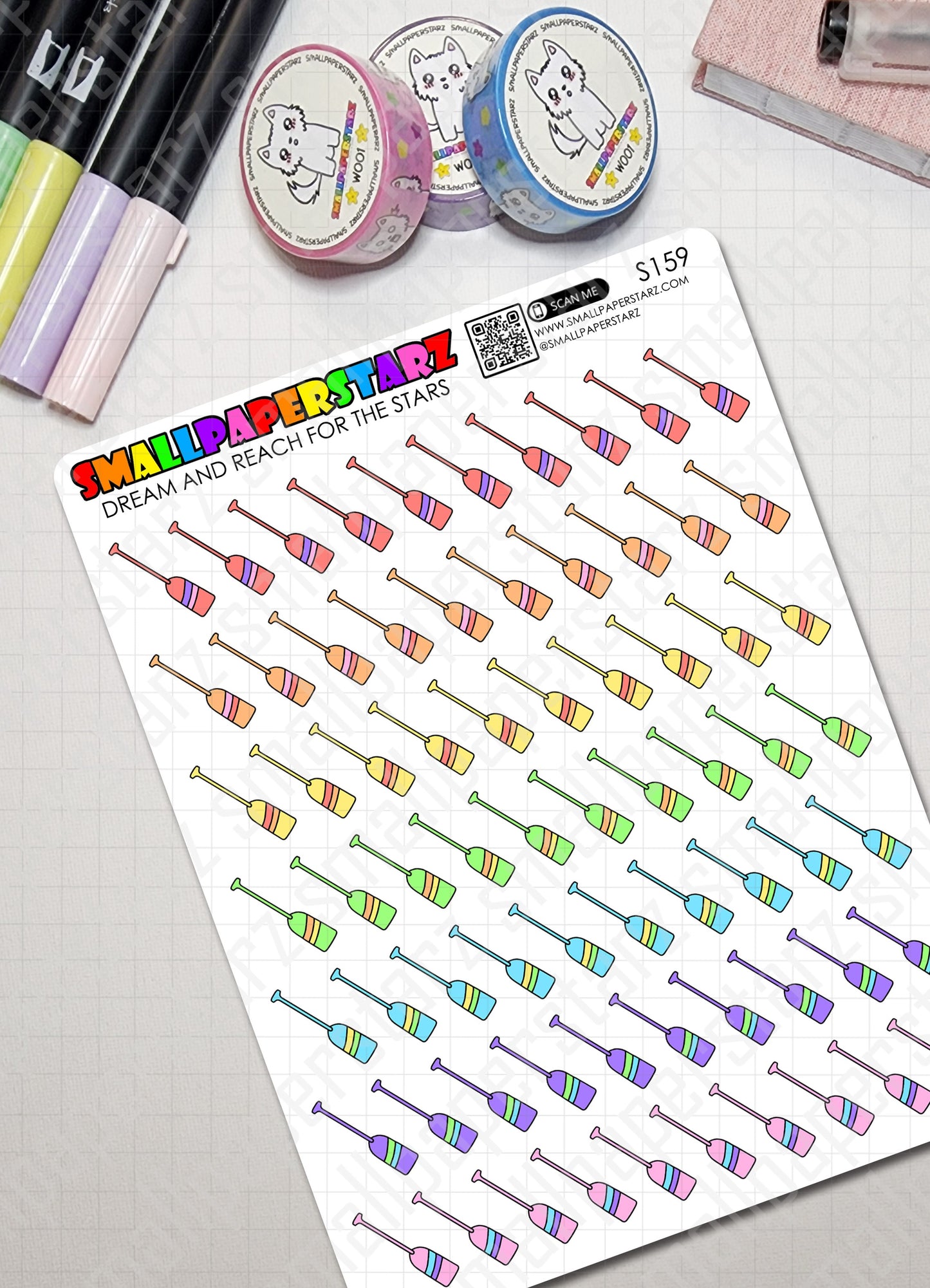 S159 - Water Paddle Sticker Sheet