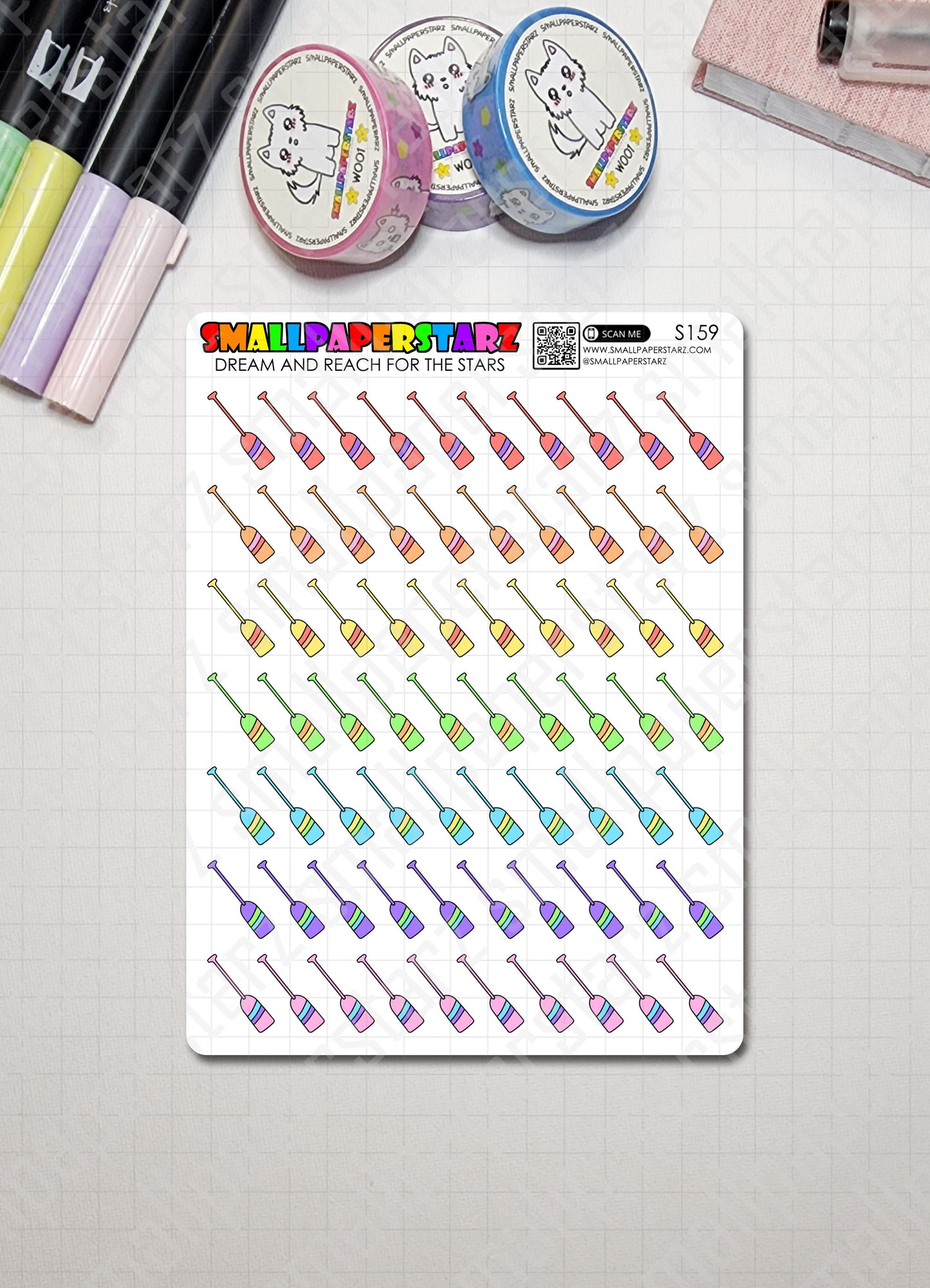 S159 - Water Paddle Sticker Sheet