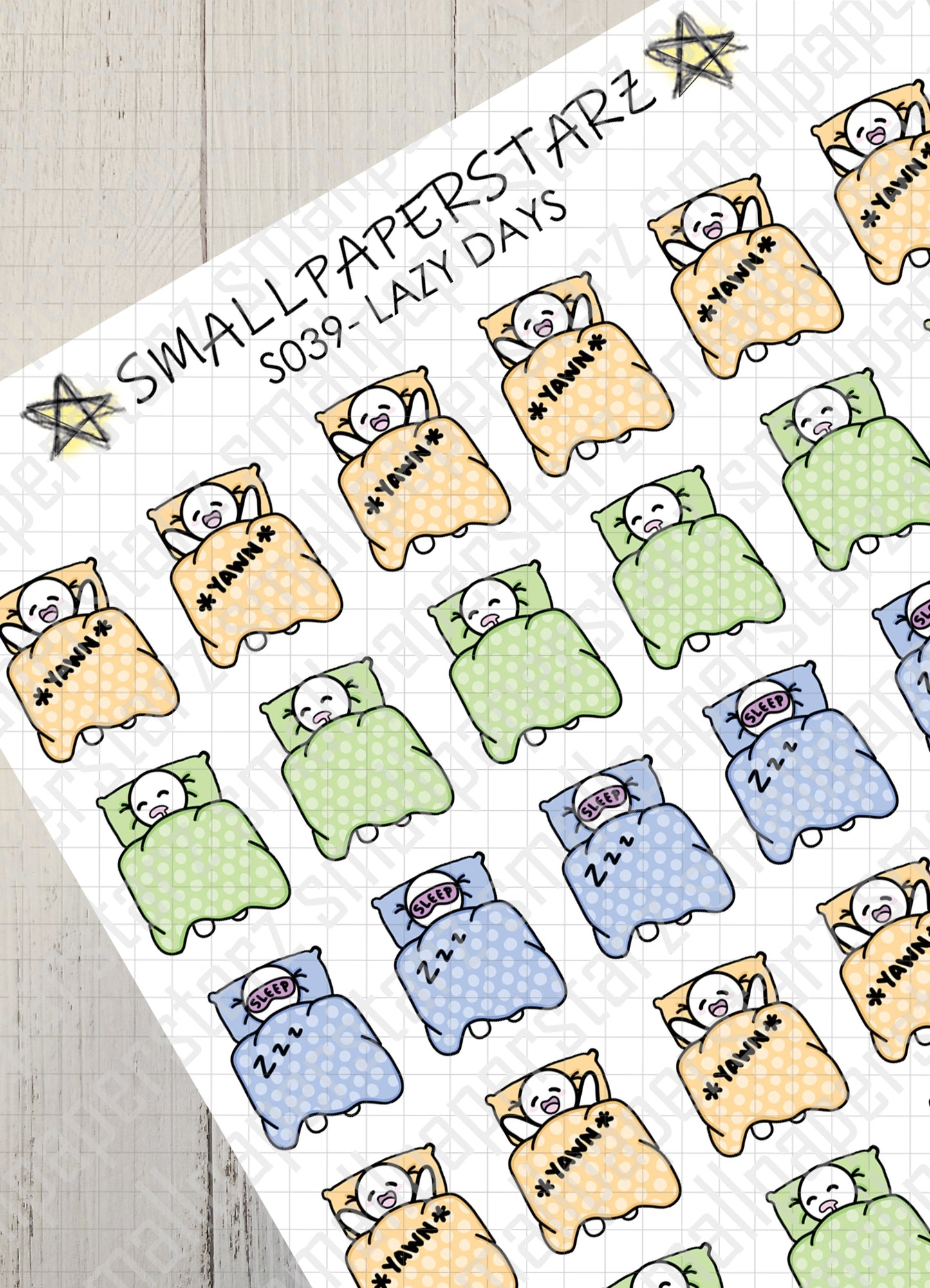 S039 - Lazy Days Sticker Sheet