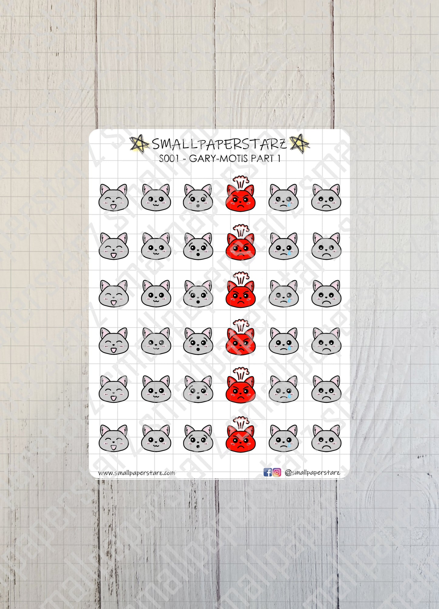 S001 - Gary-motis Part 1 Sticker Sheet