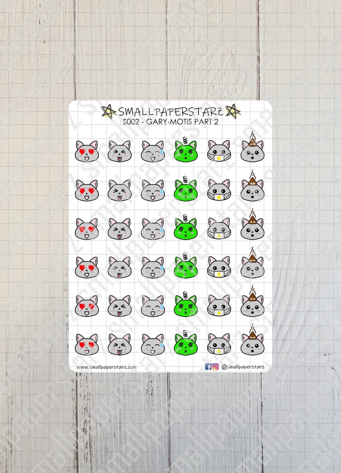 S002 - Gary-motis Part 2 Sticker Sheet