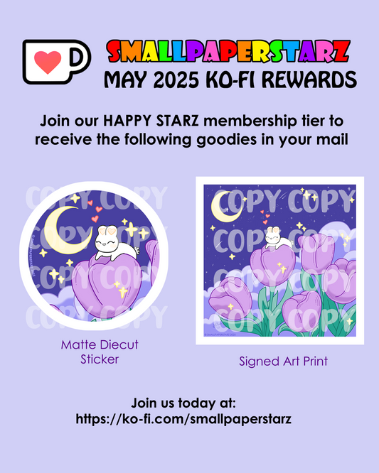 May 2025 Ko-fi Happy Starz Happy Mail