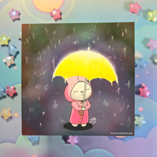 A034 - Glowing In The Rain Lola Bunny 5x5 in. Art Print