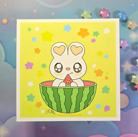 A037 - One In A Melon Lola Bunny 5x5 in. Art Print
