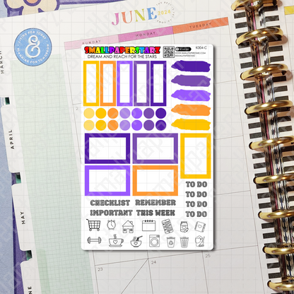 K004 - Spooky Night Standard Vertical Planner Kit Sticker Sheets