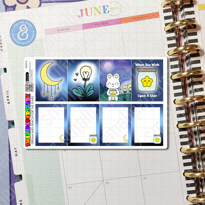 K005 - Starry Night Standard Vertical Planner Kit Sticker Sheets