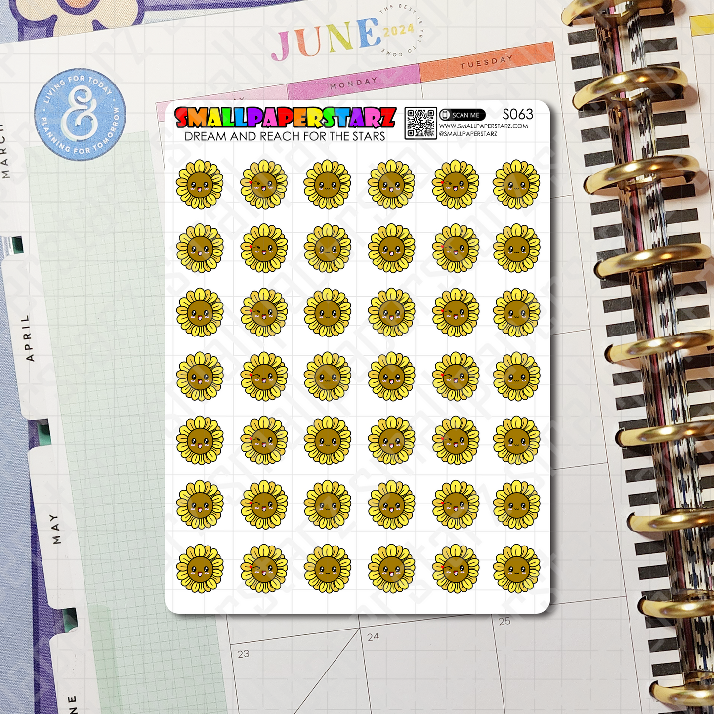 S063 - Sunflower Smiles Sticker Sheet