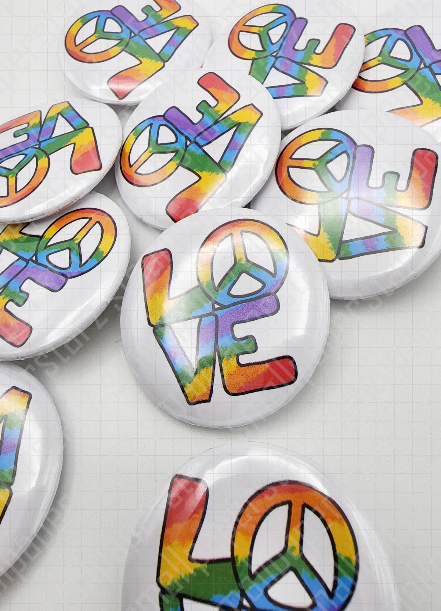 L010 - Love is Love LGBTQ+ Pride Pinback Button / Badge