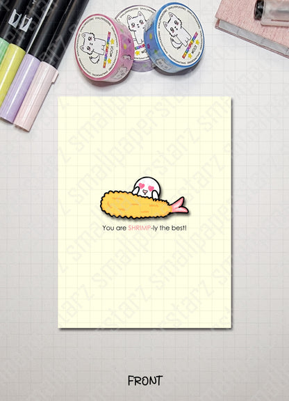 G022 - You're SHRIMP-ly The Best Blank Greeting Card