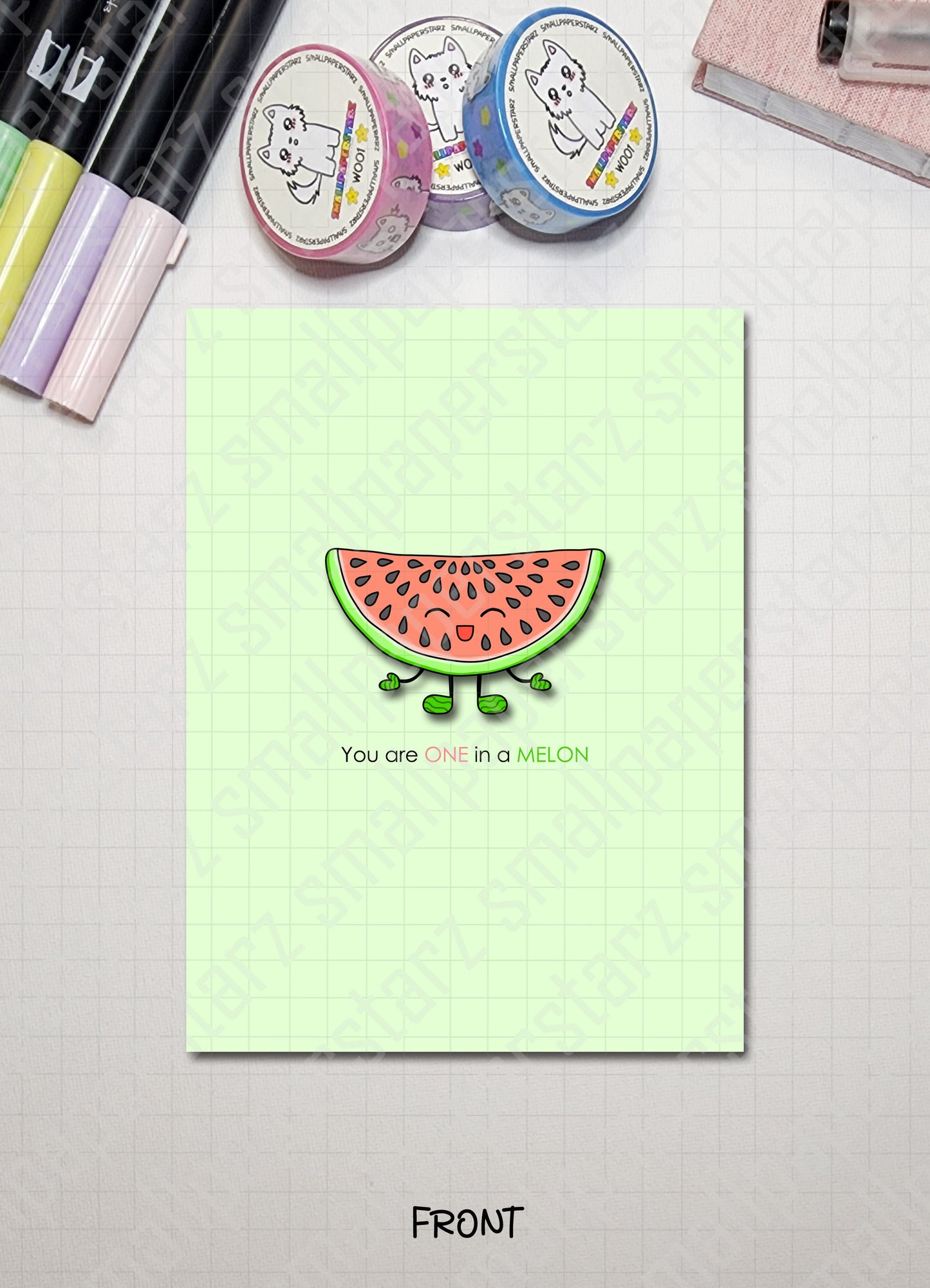 G023 - One In A MELON Blank Greeting Card