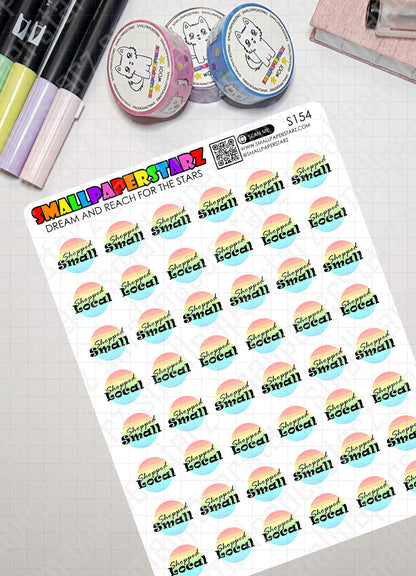 S154 - Shop Local / Shop Small Business Sticker Sheet