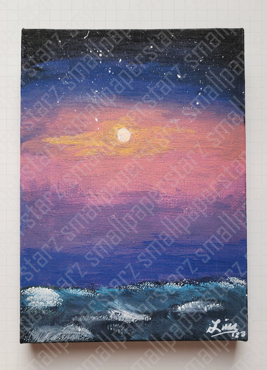 D001 - Light In The Darkness 5x7 Canvas Painting