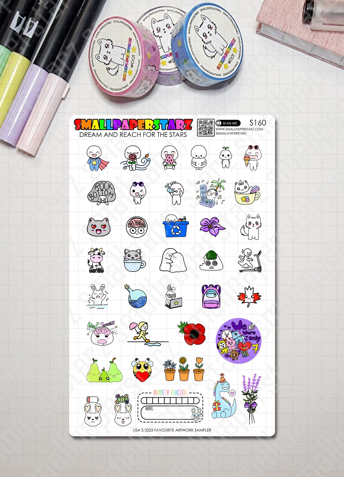 S160 - Lisa's Favourite 2023 Sampler Sticker Sheet