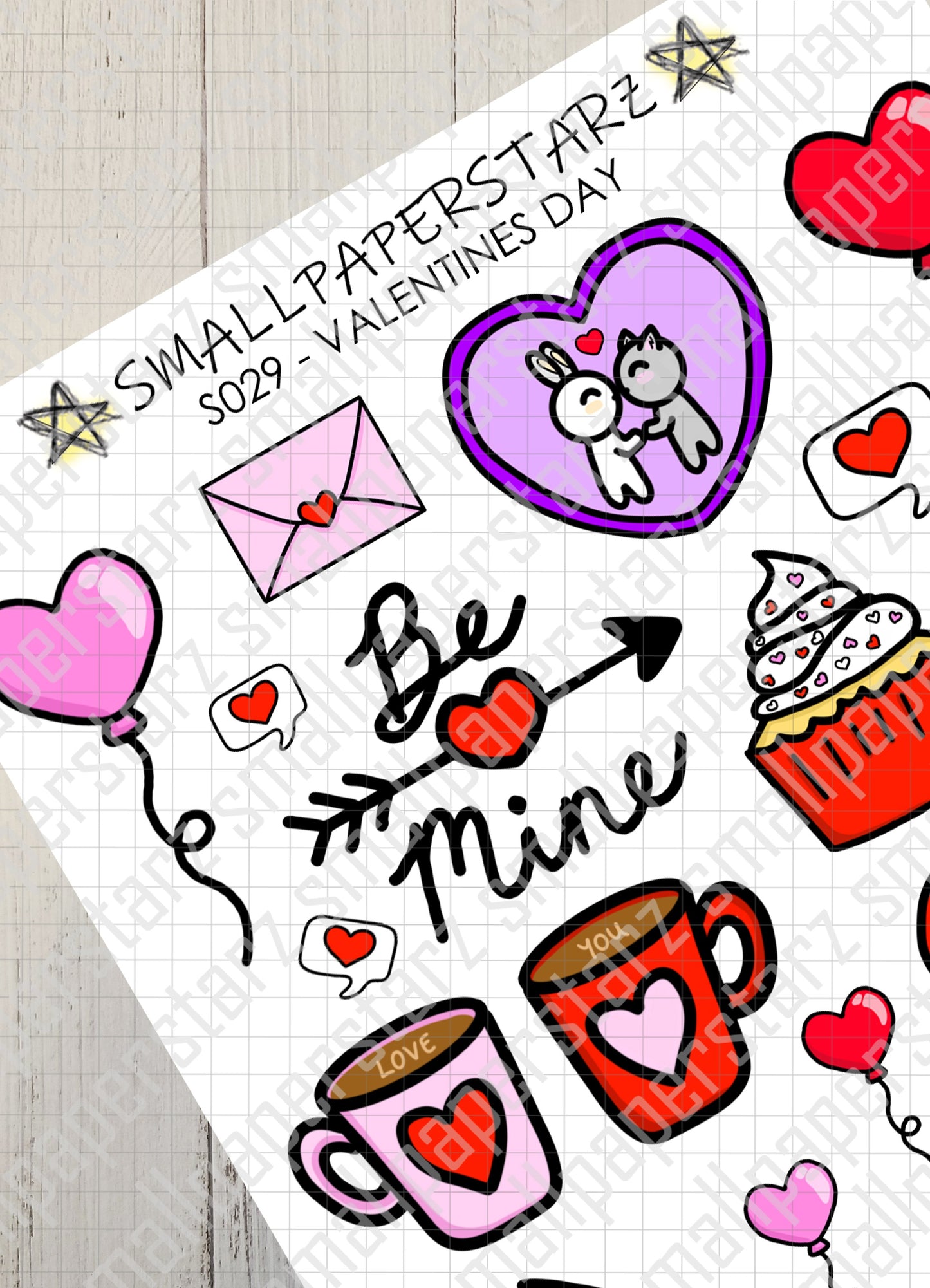 S029 - Valentine's Day Sticker Sheet