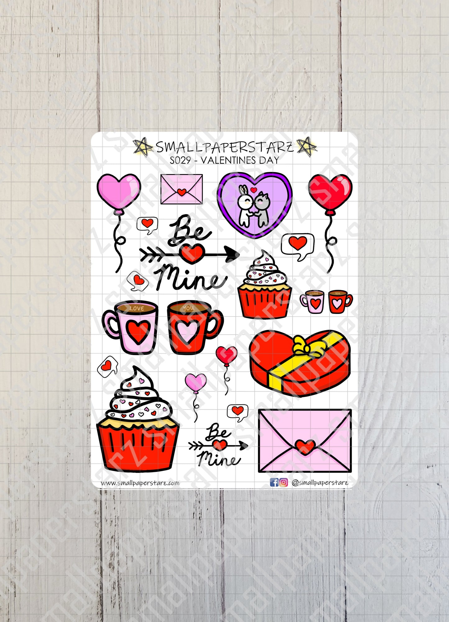 S029 - Valentine's Day Sticker Sheet