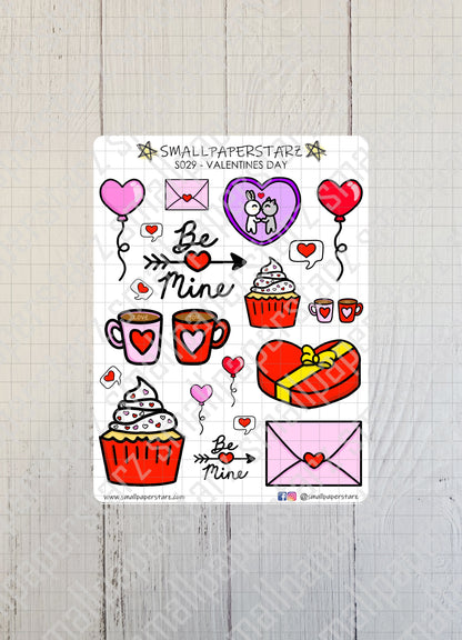 S029 - Valentine's Day Sticker Sheet