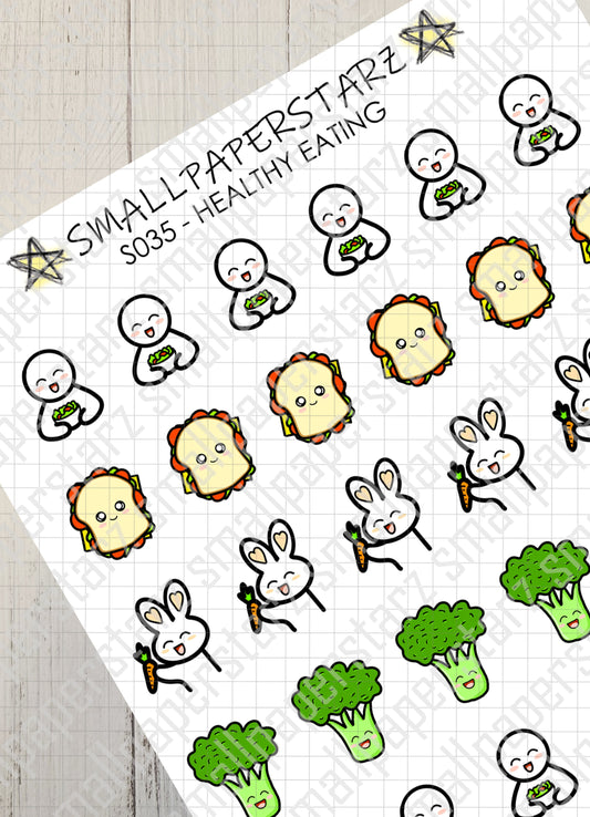 S035 - Healthy Eating Sticker Sheet