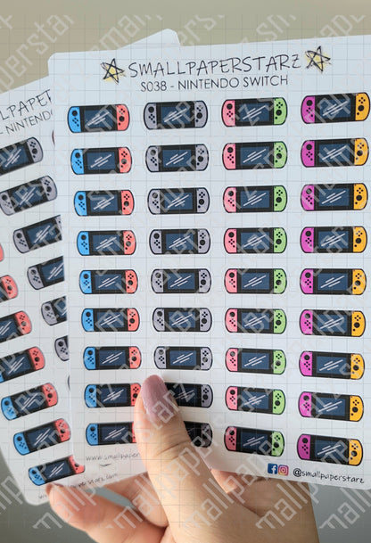 S038 - Switch Gaming Console Sticker Sheet