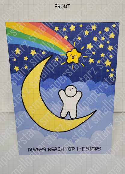 G002 - Reach for the Stars Blank Greeting Card