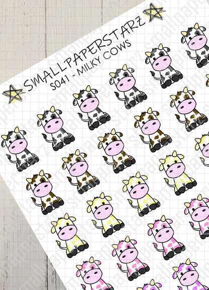 S041 - Milky Cows Sticker Sheet