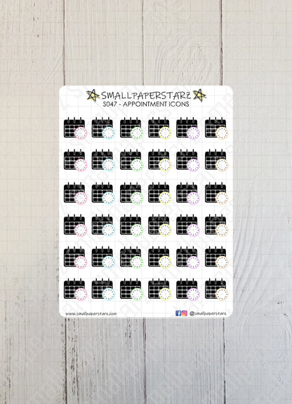 S047 - Appointment Icons Sticker Sheet