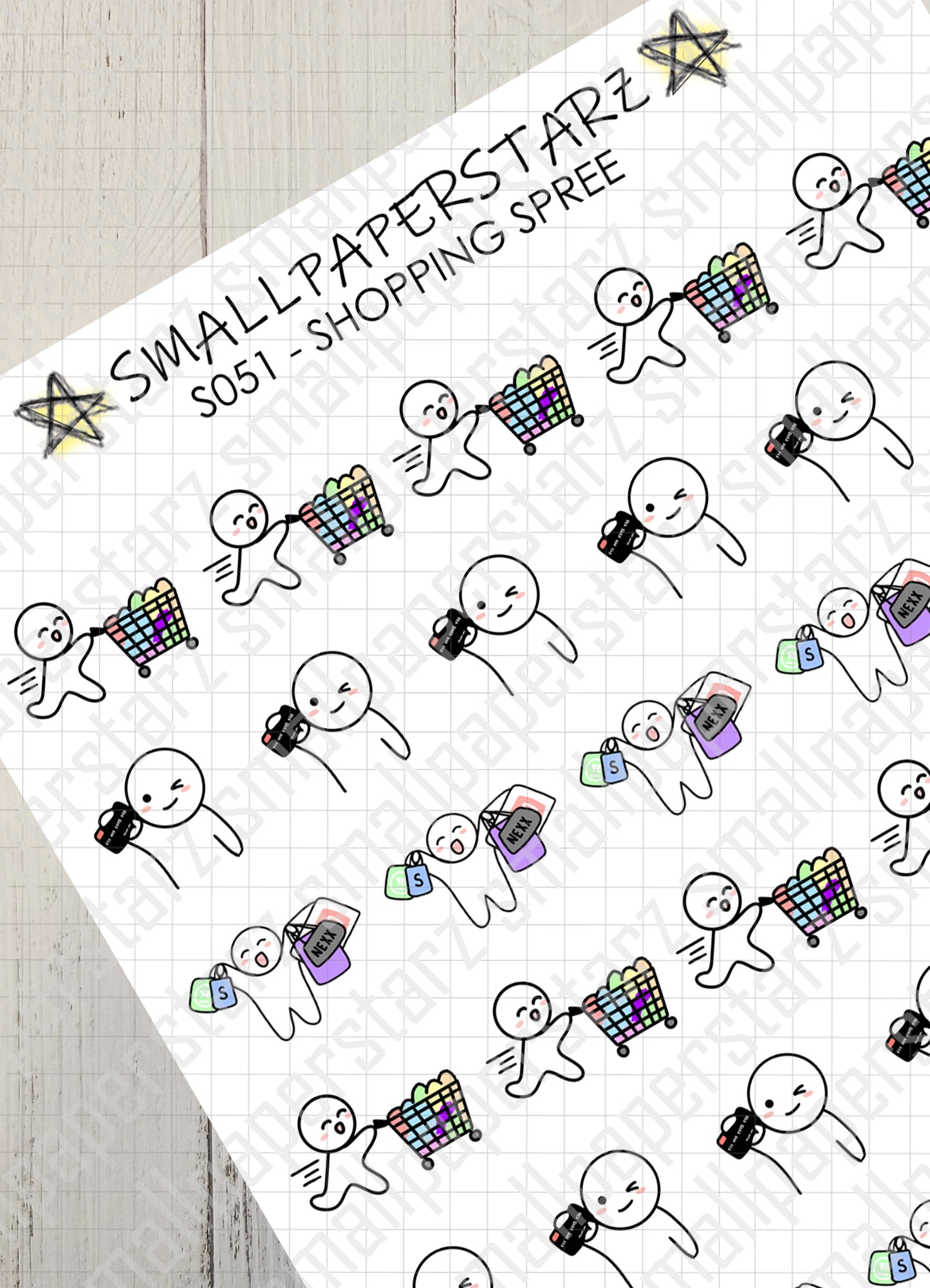 S051 - Shopping Spree Sticker Sheet