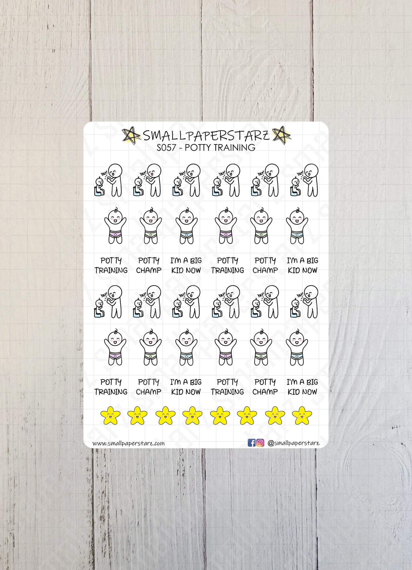 S057 - Potty Training Sticker Sheet