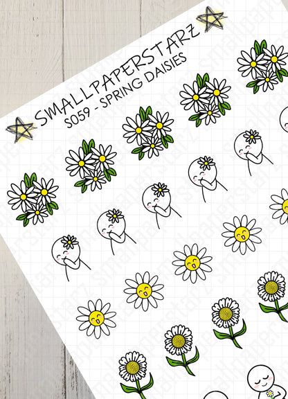 S059 - Spring Daisies Sticker Sheet
