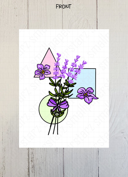 G006 - Floral/Geometric Blank Greeting Card