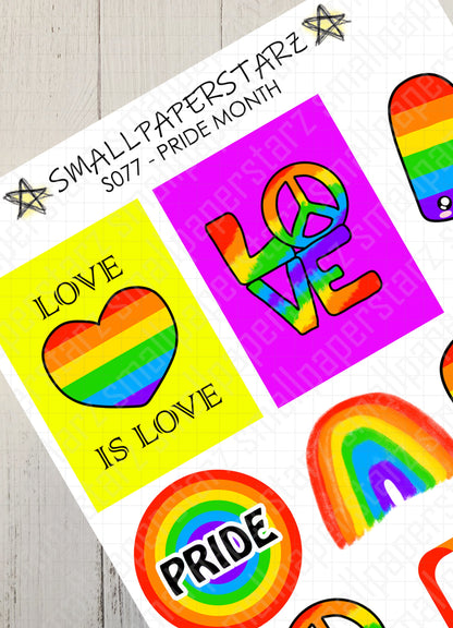 S077 - LGBTQ+ Pride Month Sticker Sheet