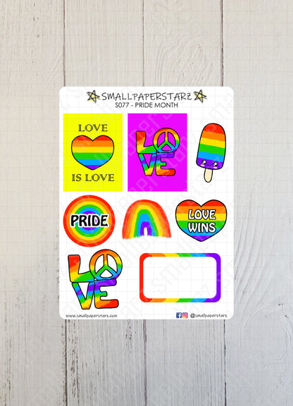 S077 - LGBTQ+ Pride Month Sticker Sheet