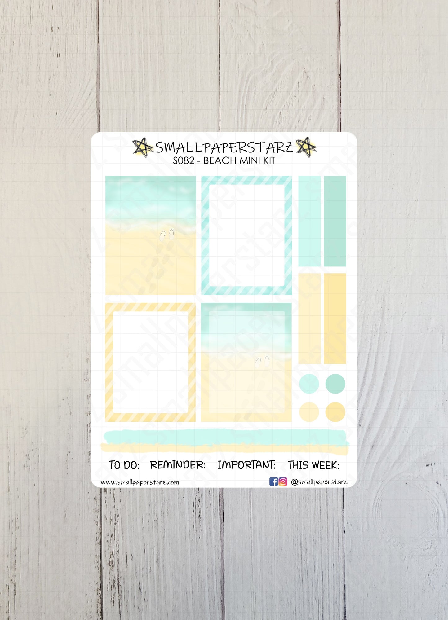 S082 - Beach Mini Kit Sticker Sheet