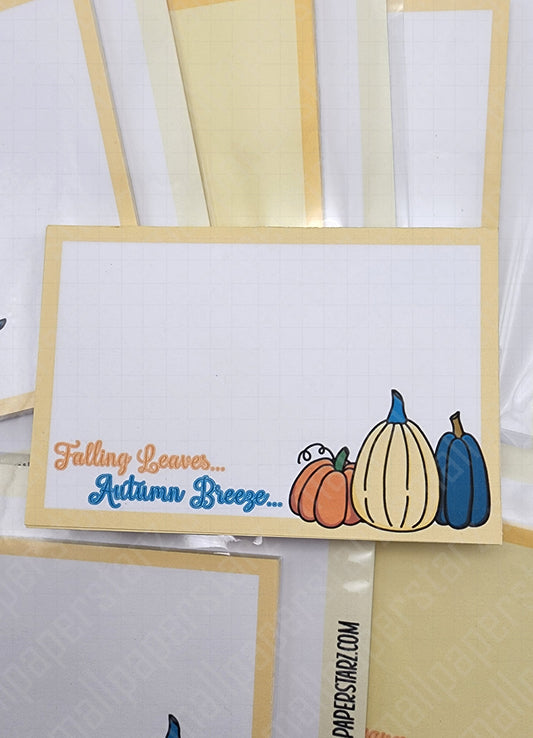 NP014 - Autumn Pumpkins 3x4.5in Memo Notepads