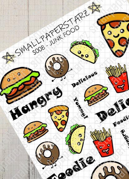 S008 - Junk Food Sticker Sheet