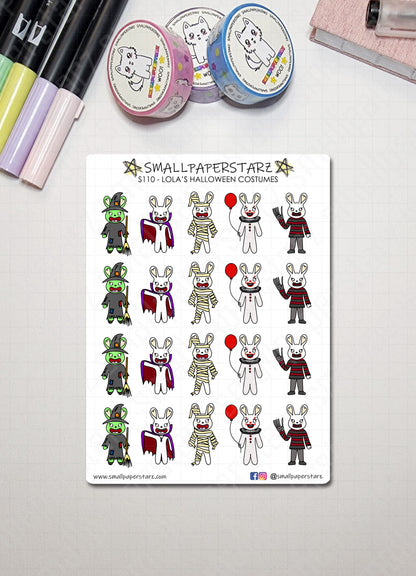 S110 - Lola's Halloween Costume Sticker Sheet