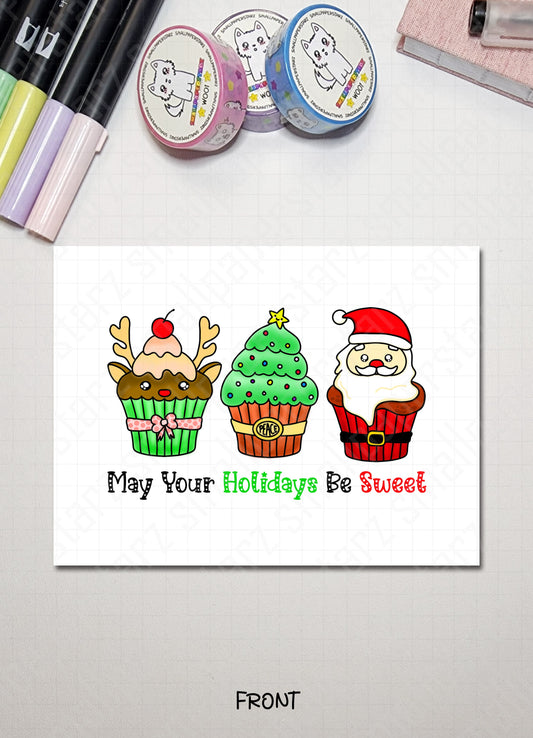 G014 - Sweet Holidays Christmas / Winter / Celebration Blank Greeting Card