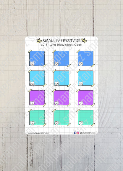 S009-S013 - Luna Sticky Notes Sticker Sheet (Multiple Options)