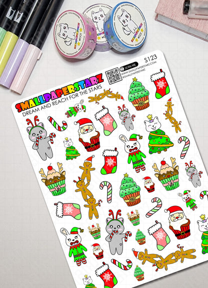 S123 - Sweet Christmas Deco Sticker Sheet