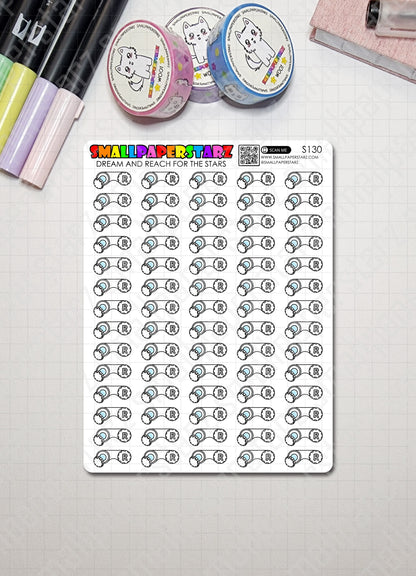 S130 - Contact Lens Neutral Icons Sticker Sheet