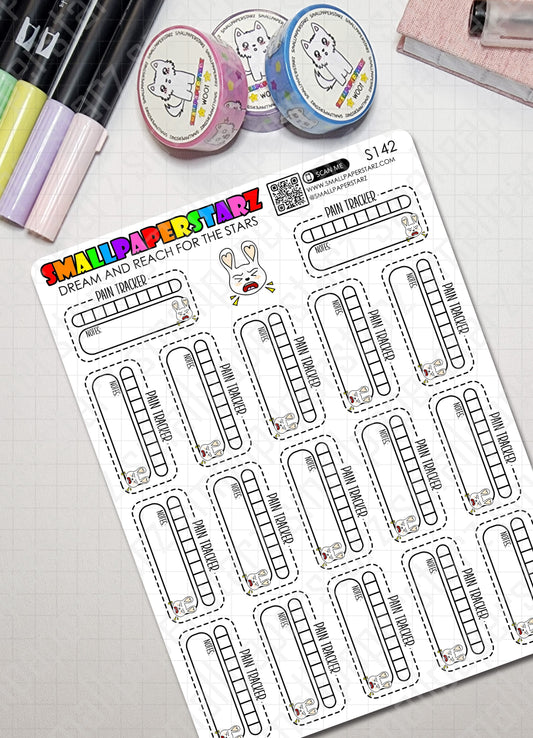 S142 - Pain Tracker Neutral Sticker Sheet