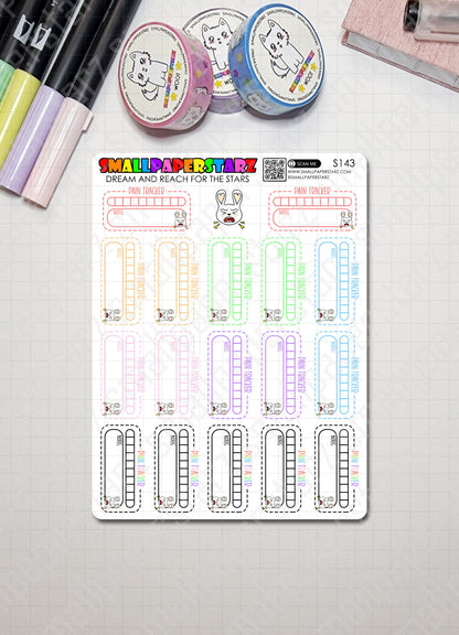 S143 - Pain Tracker Rainbow Sticker Sheet